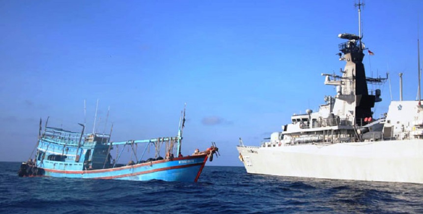  Kapal TNI-AL Tangkap Delapan Kapal Asing